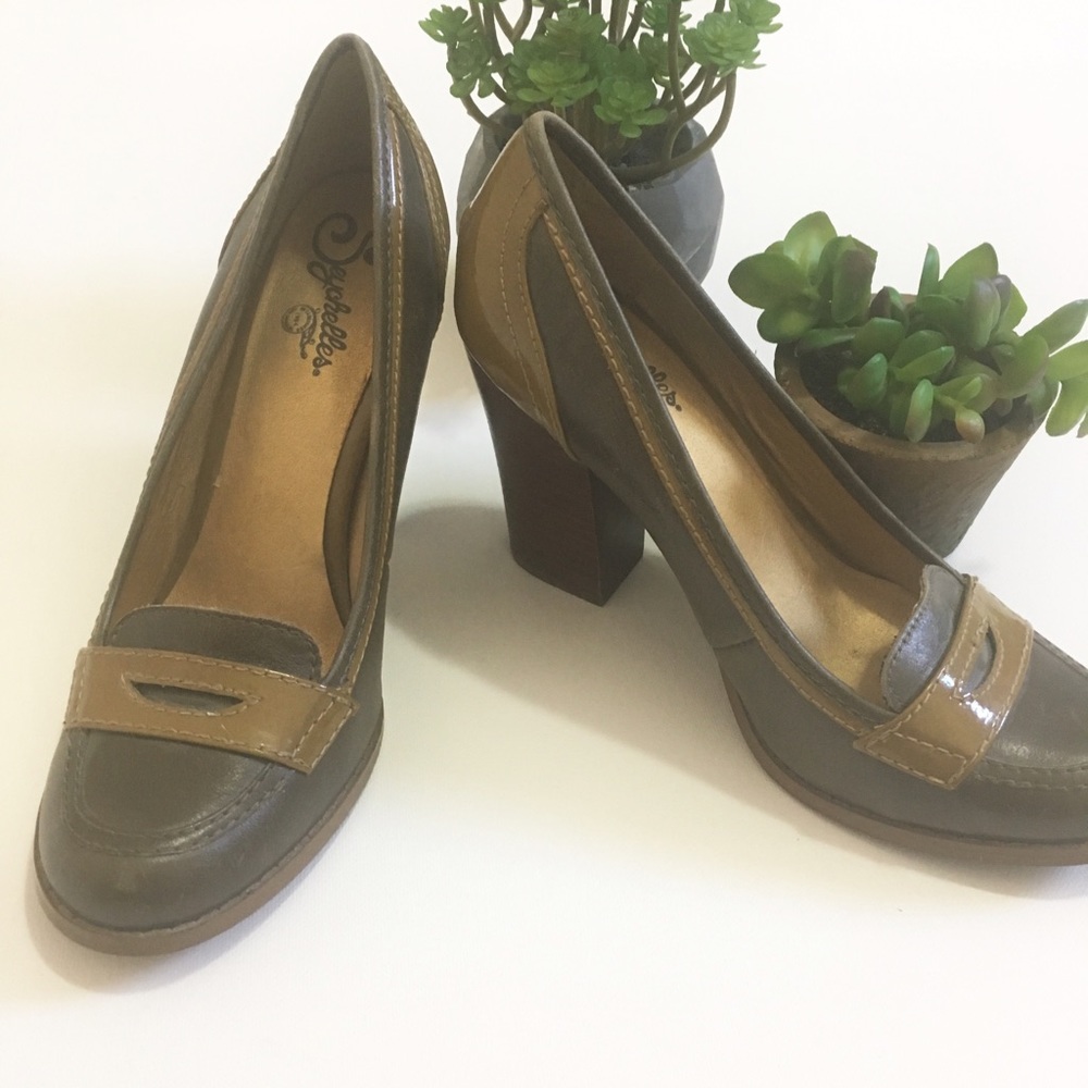 Seychelles colorblock loafer heels